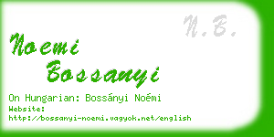 noemi bossanyi business card