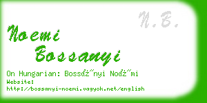 noemi bossanyi business card